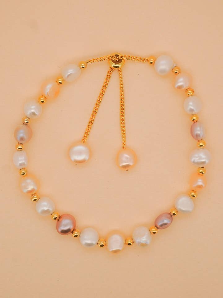 Justerbart flerfarvet perlearmbånd for engroshandel hos Paulina Otero