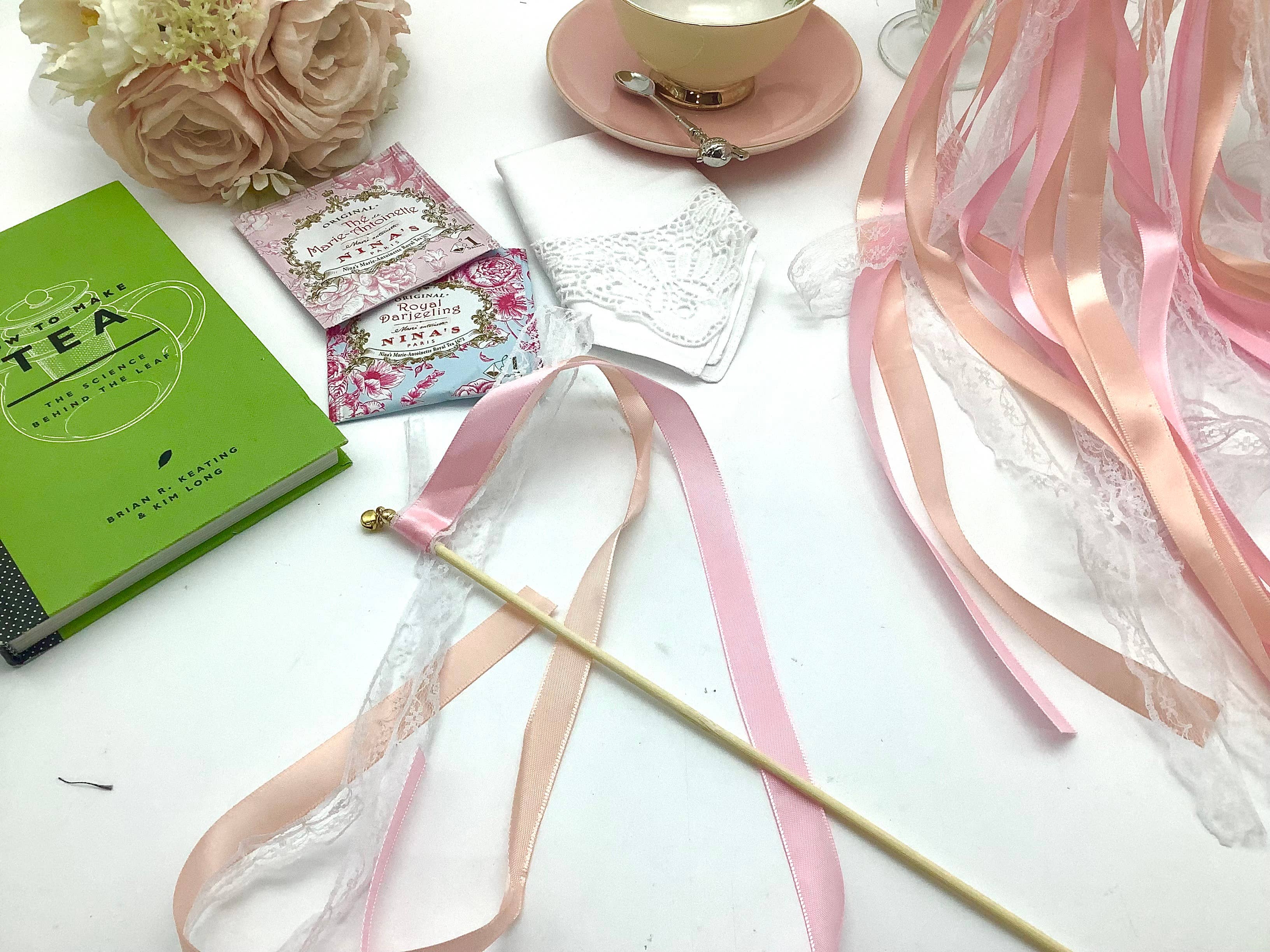 All Little Cute Things - Wholesale Party Favor Bag/Box - Princess Fairy Wands with Lace Satin Ribbon for Tea Party11