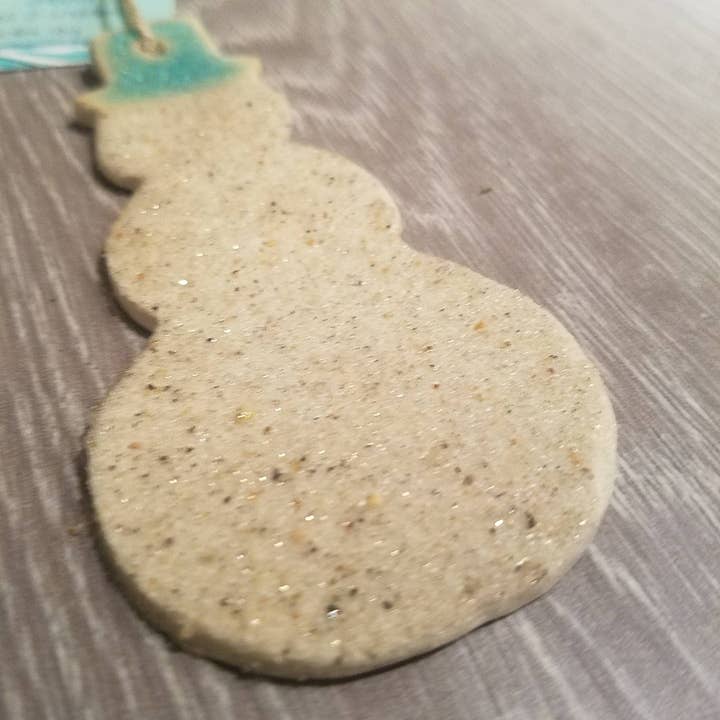 Teal Turtle Studio - Wholesale Ornament - Mr Sandman Beach Sand Snowman Christmas Ornament3