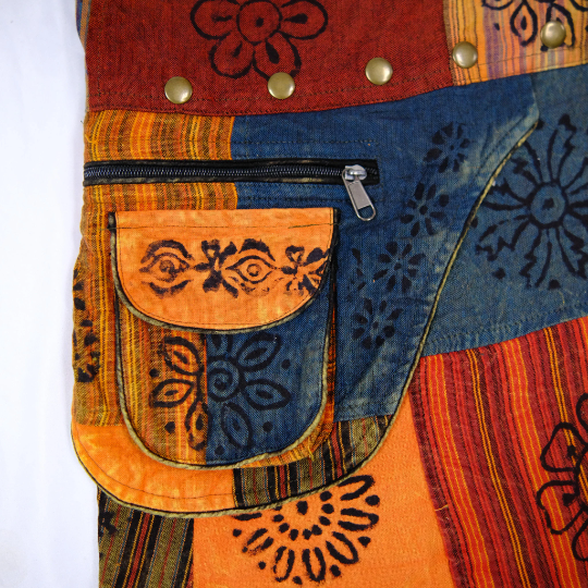 Karma Nepal Crafts - Wholesale Skirt - Women's - Patchwork Skirt with Button14