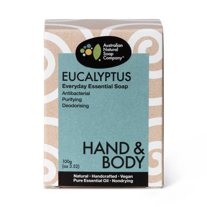 Australian Natural Soap Company - Wholesale Bar Soap - Eucalyptus Hand & Body Soap 100g | Australian Natural Soap0