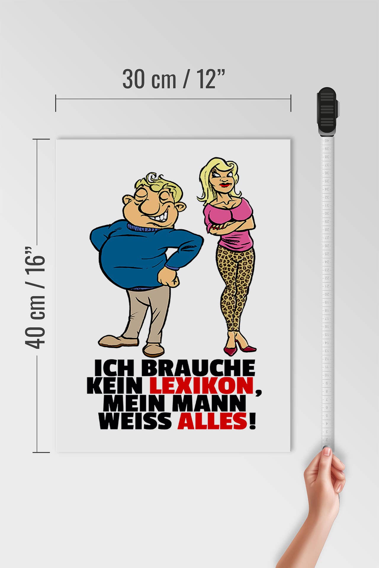 Femer - Wholesale Sign - Wooden sign 30x40cm Don't need a lexicon, man knows everything3