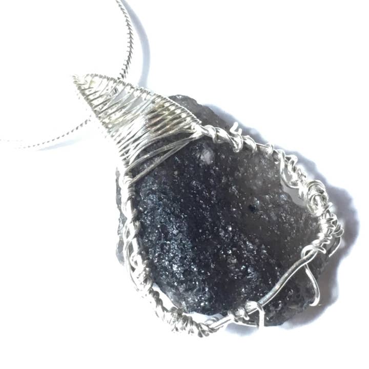 Wildheart Crystals - Wholesale Pendant/Charm Necklace - Tektite Meteorite and Silver Pendant