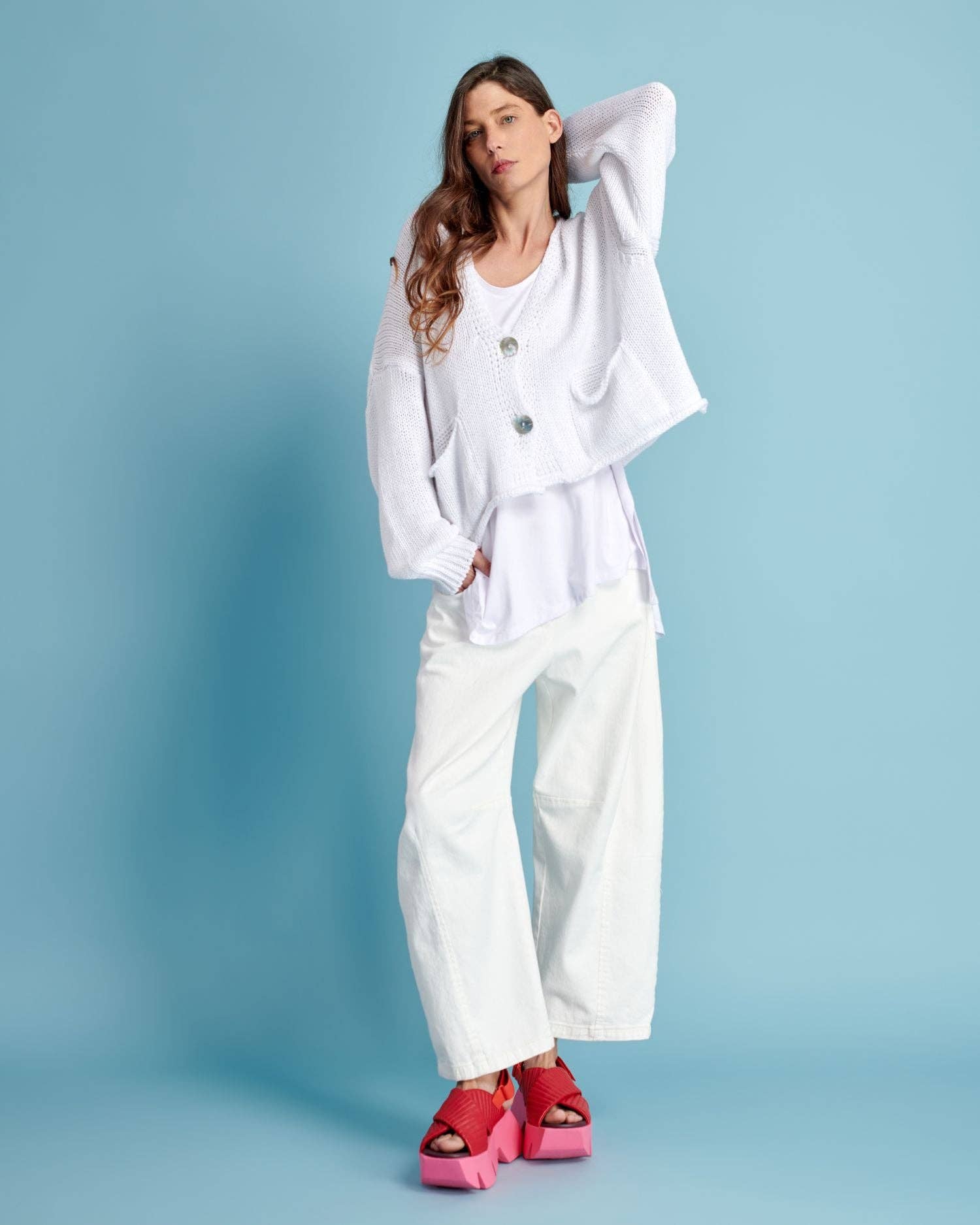 Go-To Barrel Pants, White for wholesale on Faire1