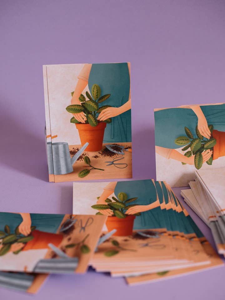 Gratulationskort 10x15 cm « Love Your Plants » för wholesale av Printfluence.me