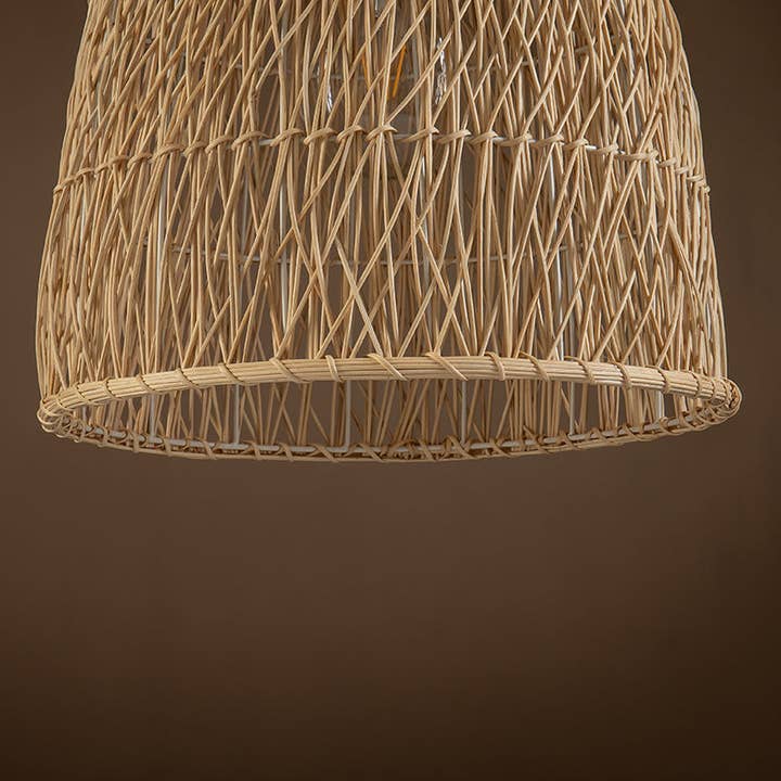 ELE Light & Decor - Wholesale Chandelier/Hanging Light - Lisbet Pendant Bell Wicker Rattan Hanging Lamp6