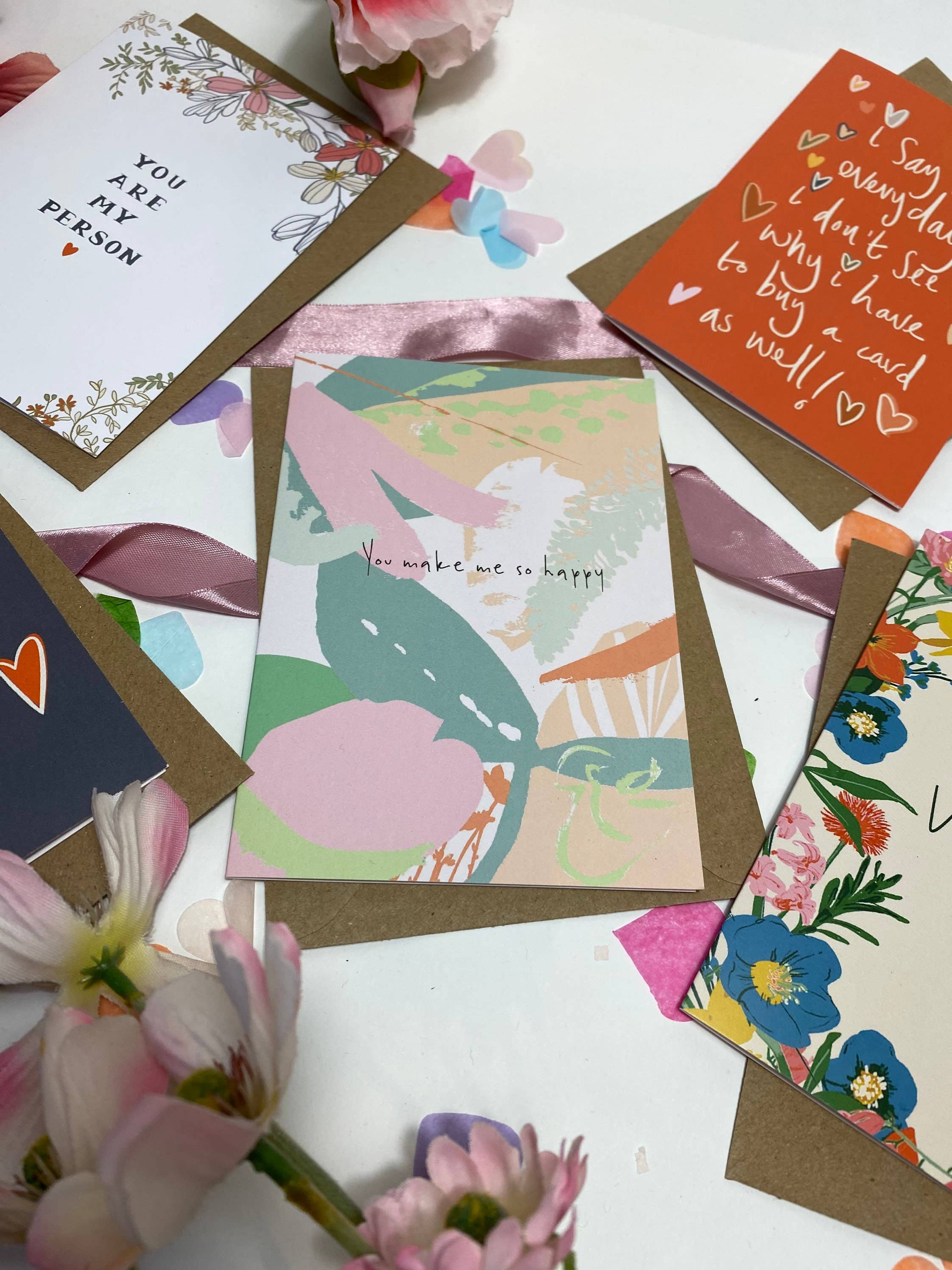 Lise Marie prints - Wholesale Love Card - You Make Me So Happy Greetings Card-Anniversary/Wedding6