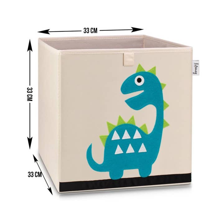Zenker - Wholesale Opbergbak - Kinderen en baby - Opbergdoos van stof voor kinderen "dinosaurus diplodocus", compatibel met Ikea Kallax Lifeney2