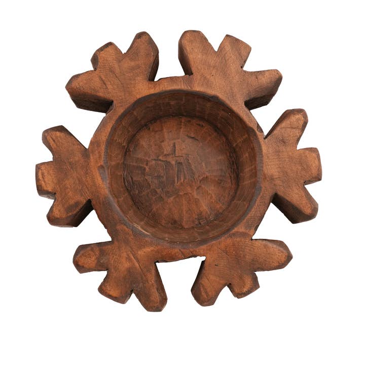 My Amigos Imports - Wholesale Candle Holder - Snowflake Bowl-8-9 x 8-9 in-Christmas-Candle Ready-Snowflake