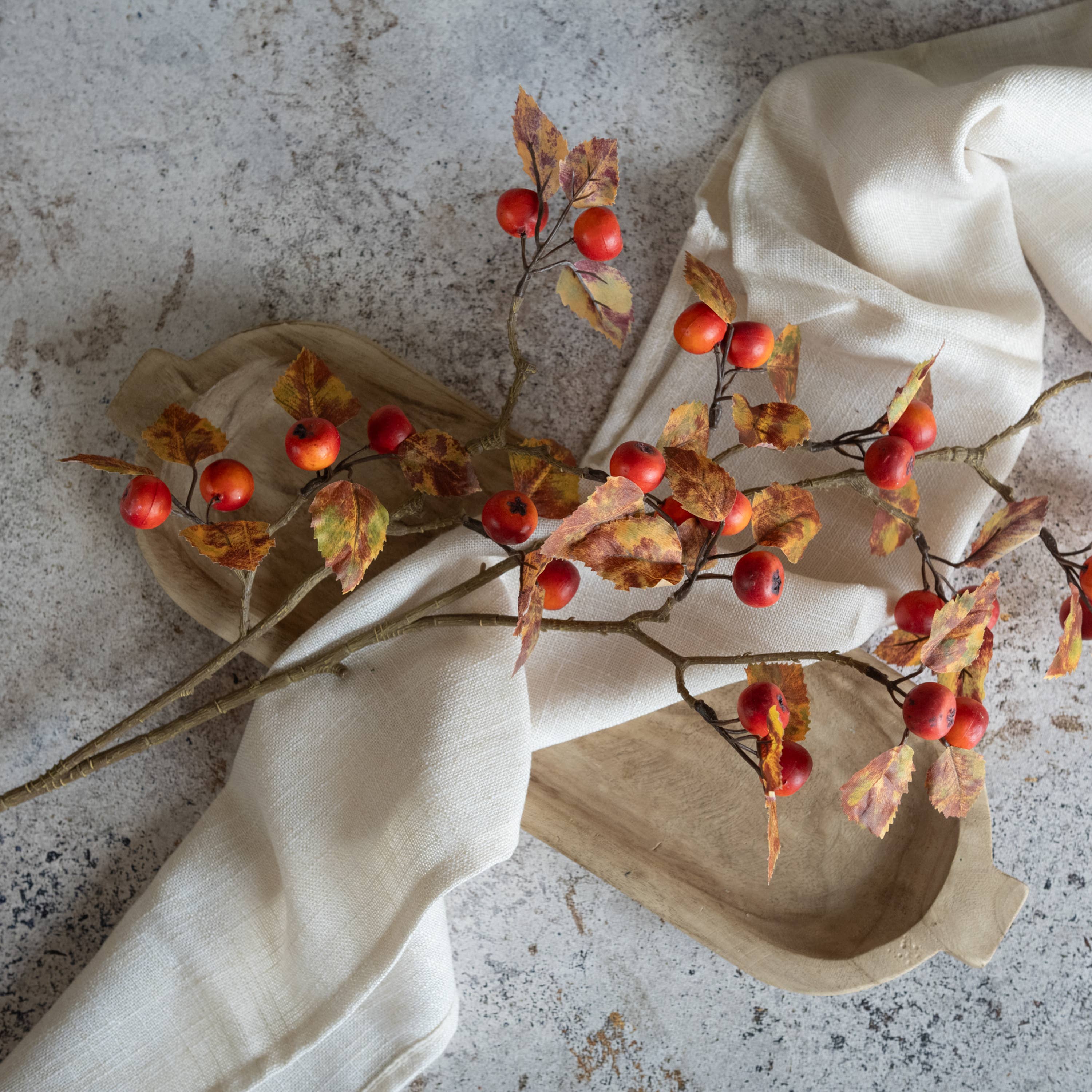 Ragon House – wholesale Artificial plant – 37" ORANGE HAWTHORN BERRY SPRAY0