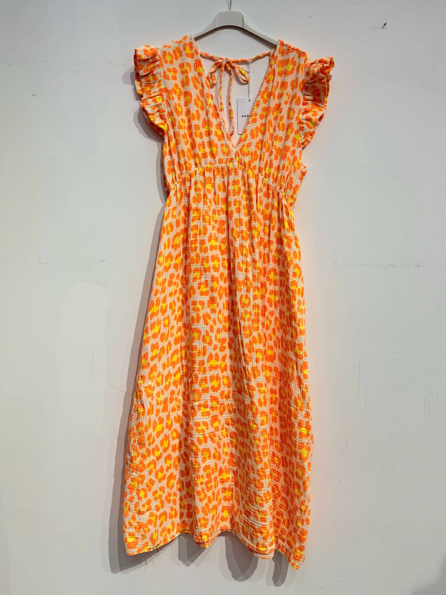 NOELINE - Vente Robe – femme - Robe longue en gaze de coton 2558-GROS LEOPARD3