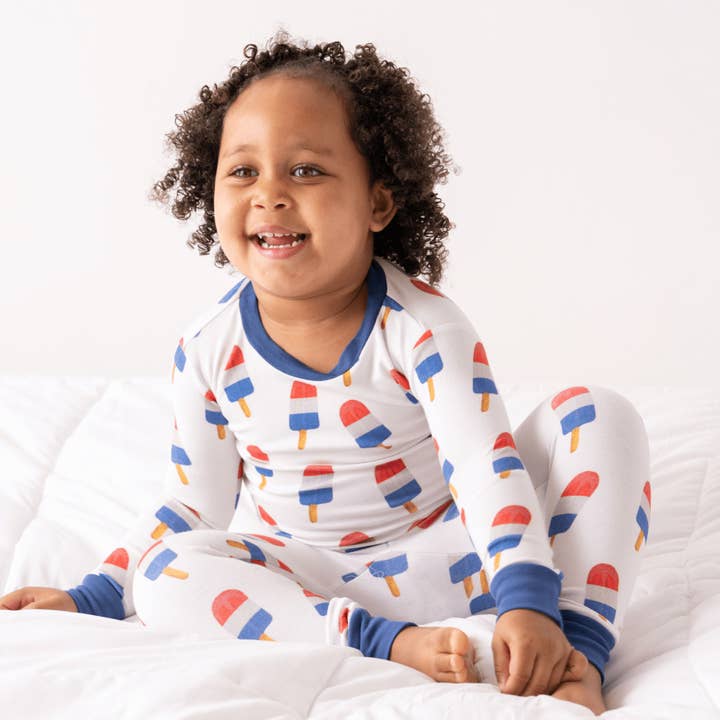Dreamland Baby - Wholesale Sleepwear Set - Kids - Toddler/Kids Bamboo Pajamas - Patriotic Popsicles