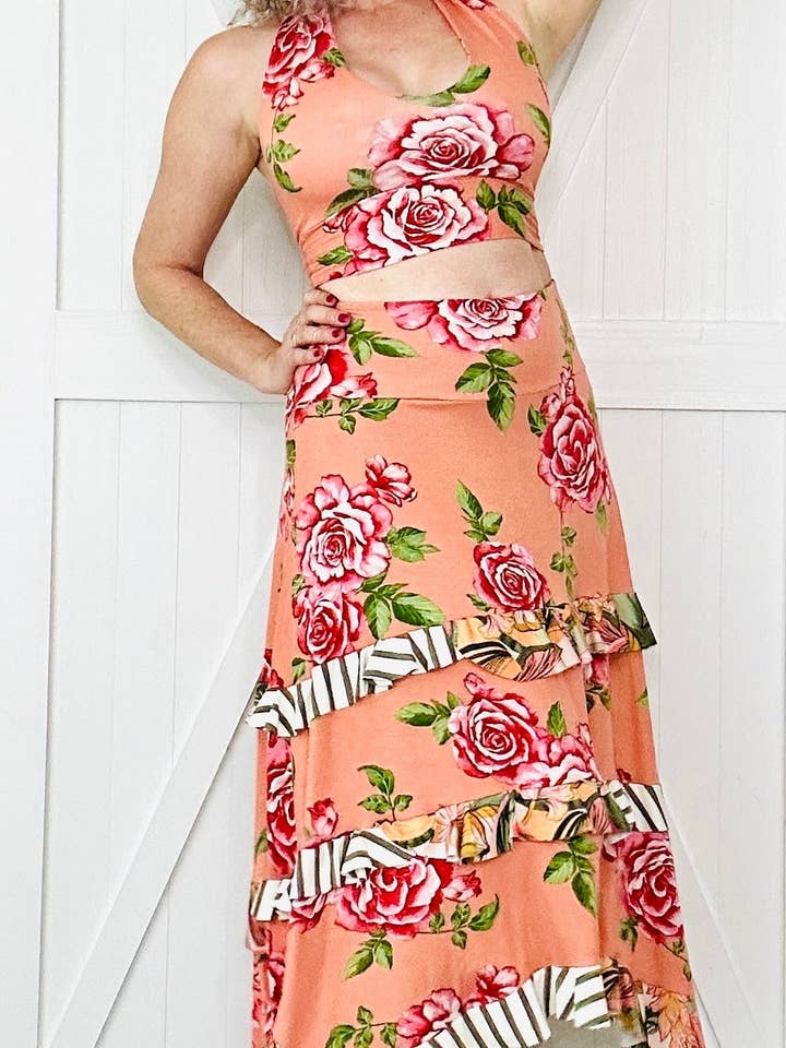 Peachy Rose Skirt Set for wholesale by Aerial Clothing sRQ