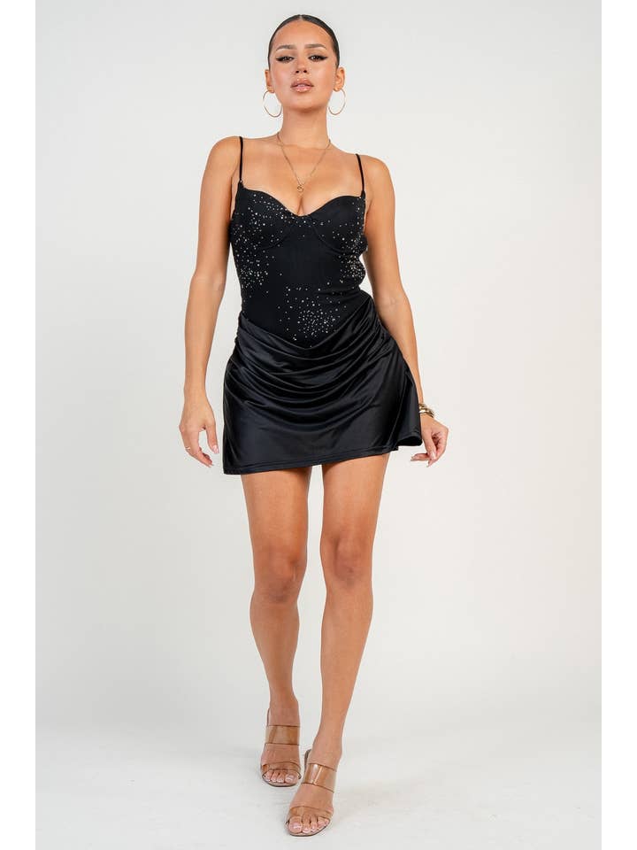 PRIVY - Wholesale Dress - Women's - HD30540B / Embellished Mini Dress5