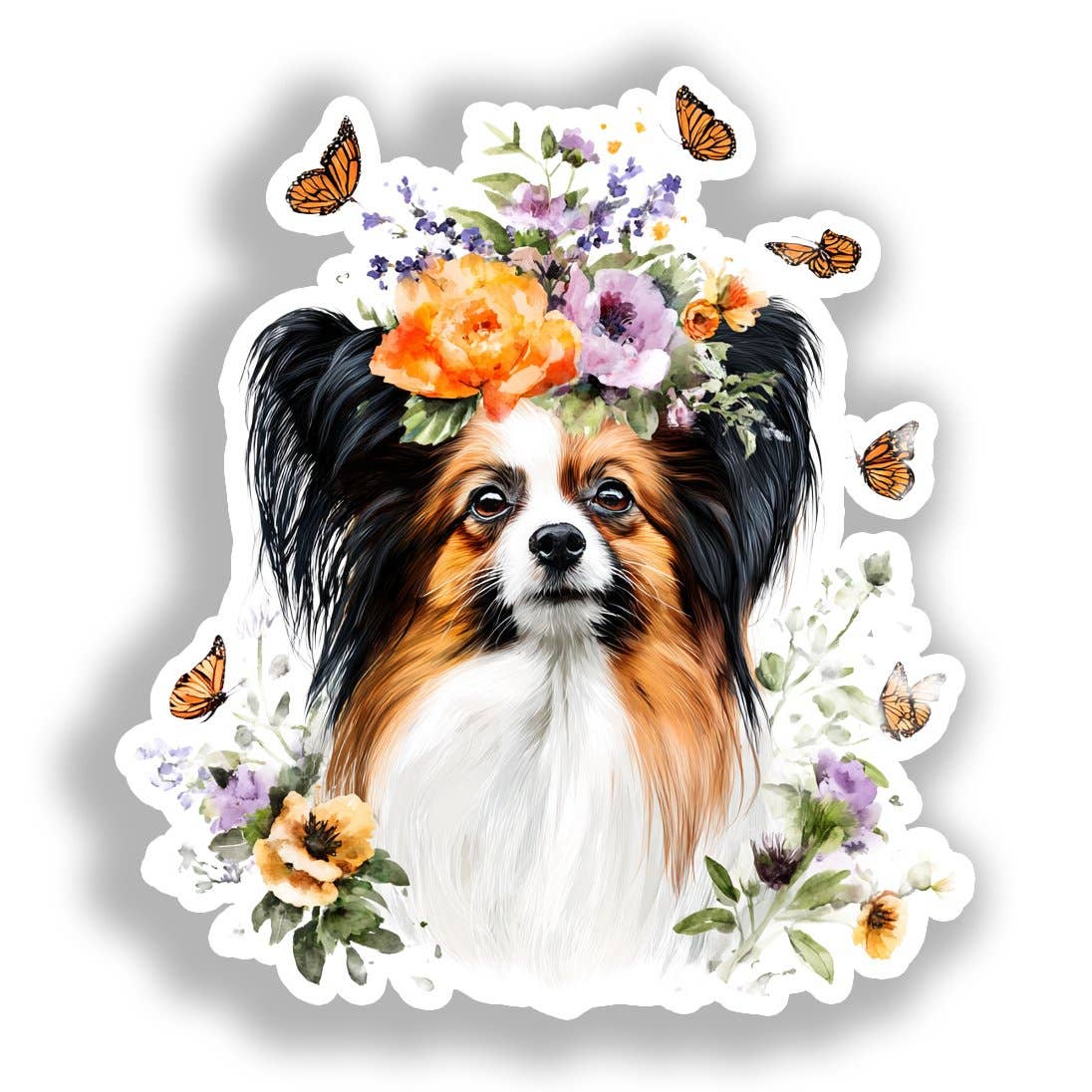 Yoonek Graphics - Wholesale Sticker - Papillon Dog Decal Sticker # A0192910