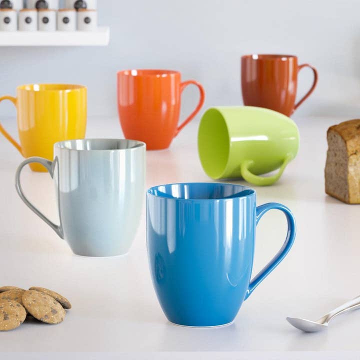 Ensemble de 6 tasses à thé / café en céramique compatibles micro-ondes pour la vente par GoGlocal