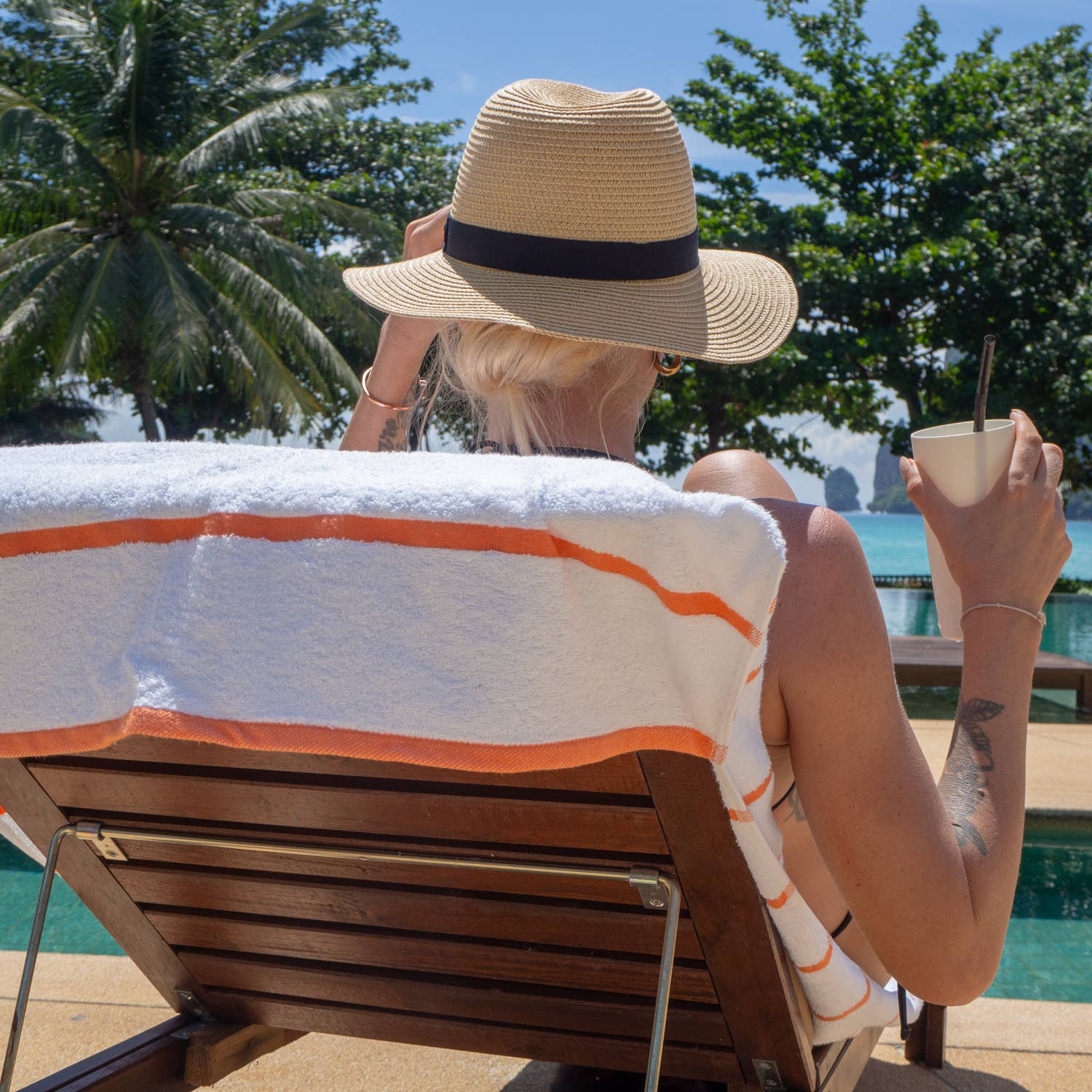 Arkwright Home - Wholesale Beach Towel - 2 Pack of Chaise Lounge Chair Towels, Fitted Pocket57