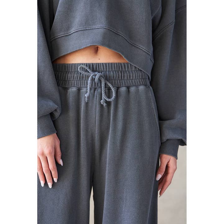 lalamia - Wholesale Pants - Women's - Matching Rib Wide Oversize Sweatpants17