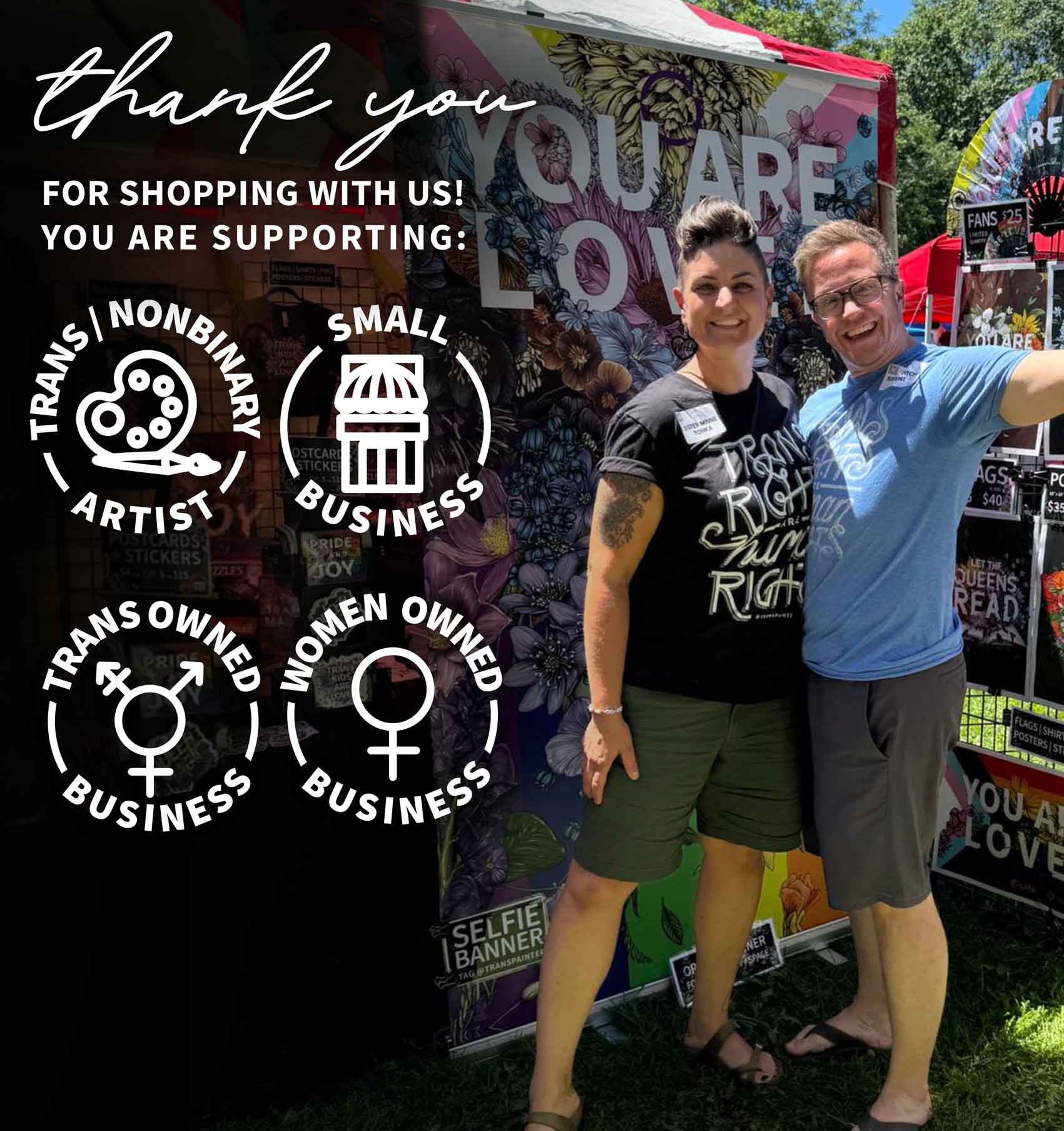 Transpainter - Wholesale Sticker - Femmes Can Be Thems Sticker | Transgender Nonbinary Sticker8