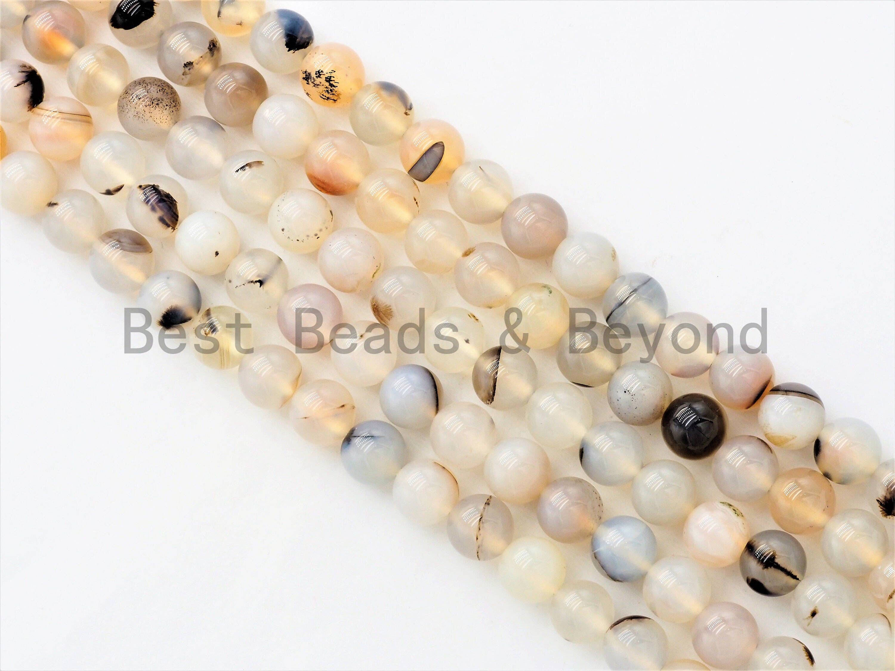 BestBeads&Beyond - Wholesale Kralen - Prachtige Flower Agaat gladde ronde kralen, hoge kwaliteit 6mm/8mm/10mm/12mm natuurlijke edelsteenkralen, Agaatkralen, 39 cm streng, SKU#U3362