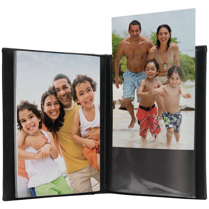 Neil Enterprises - Wholesale Photo Album - Black Faux Leather 4" x 6" Slip-in Photo Album3