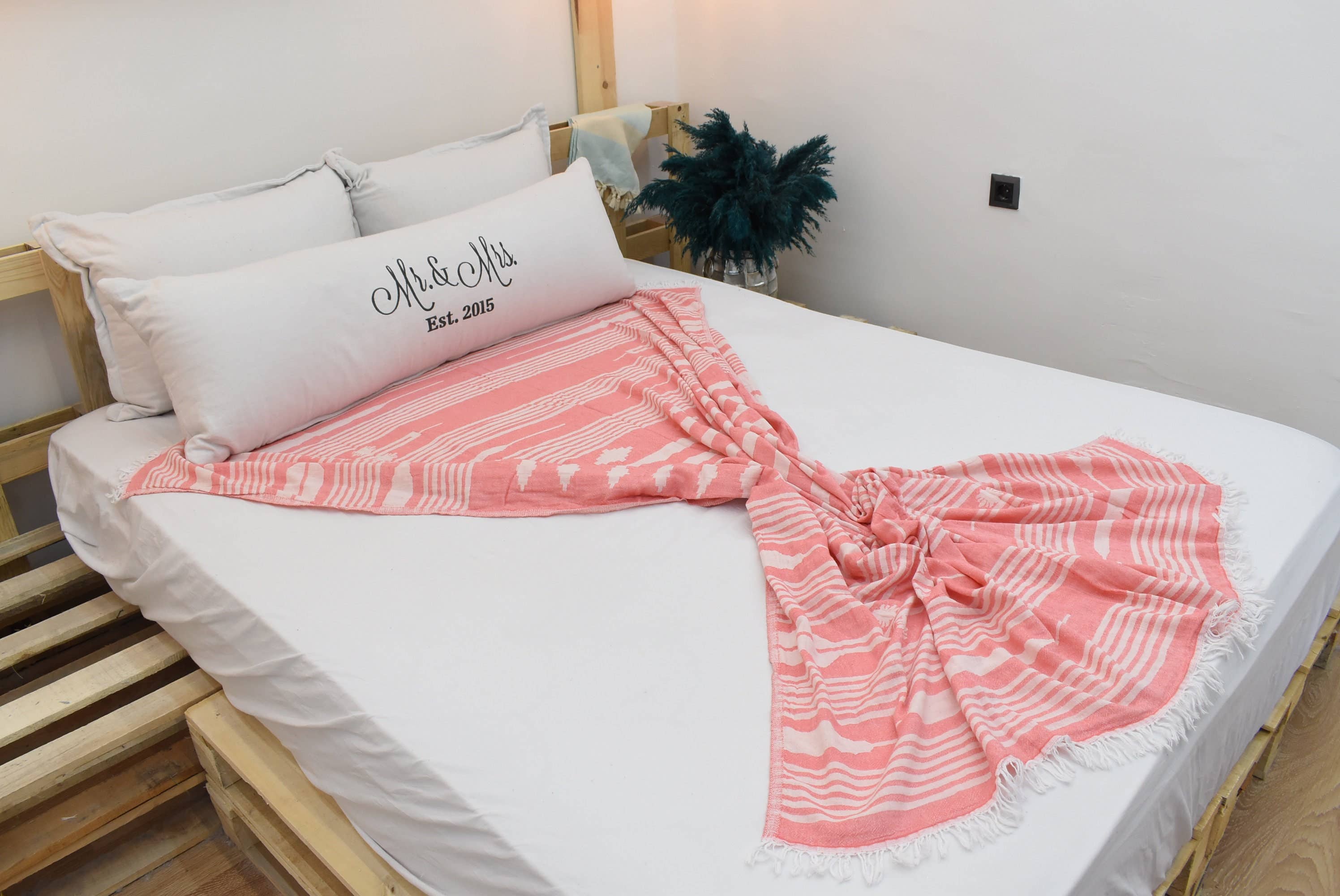 Organic Turkish Towels - Wholesale Picnic Blanket - PINK Beach Blanket, Versatile Picnic Cover8