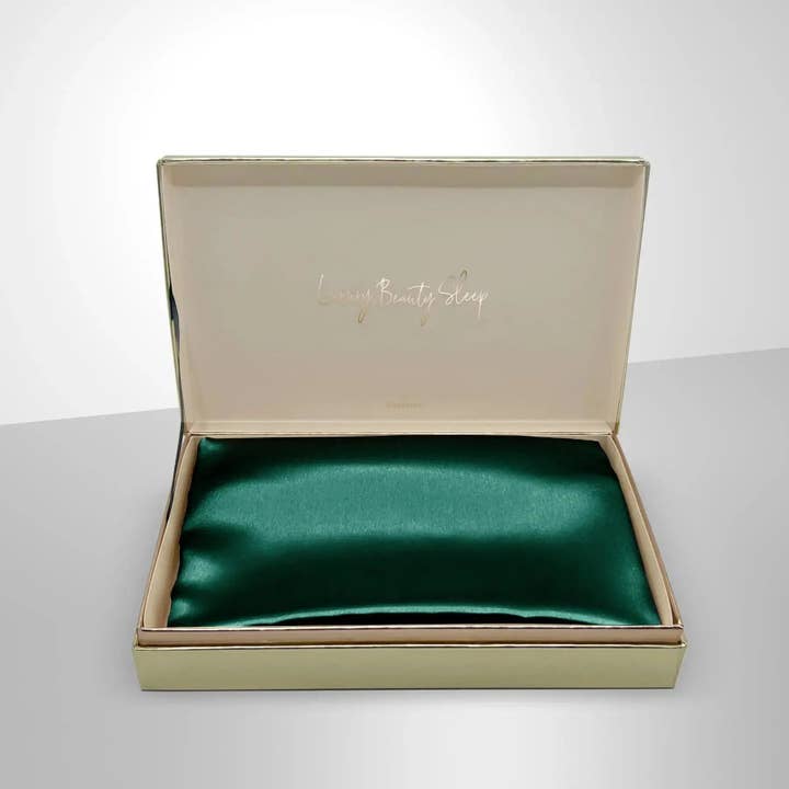 SilkSleek® - Vente Taies/housses d'oreiller - Taie d'oreiller en soie émeraude4