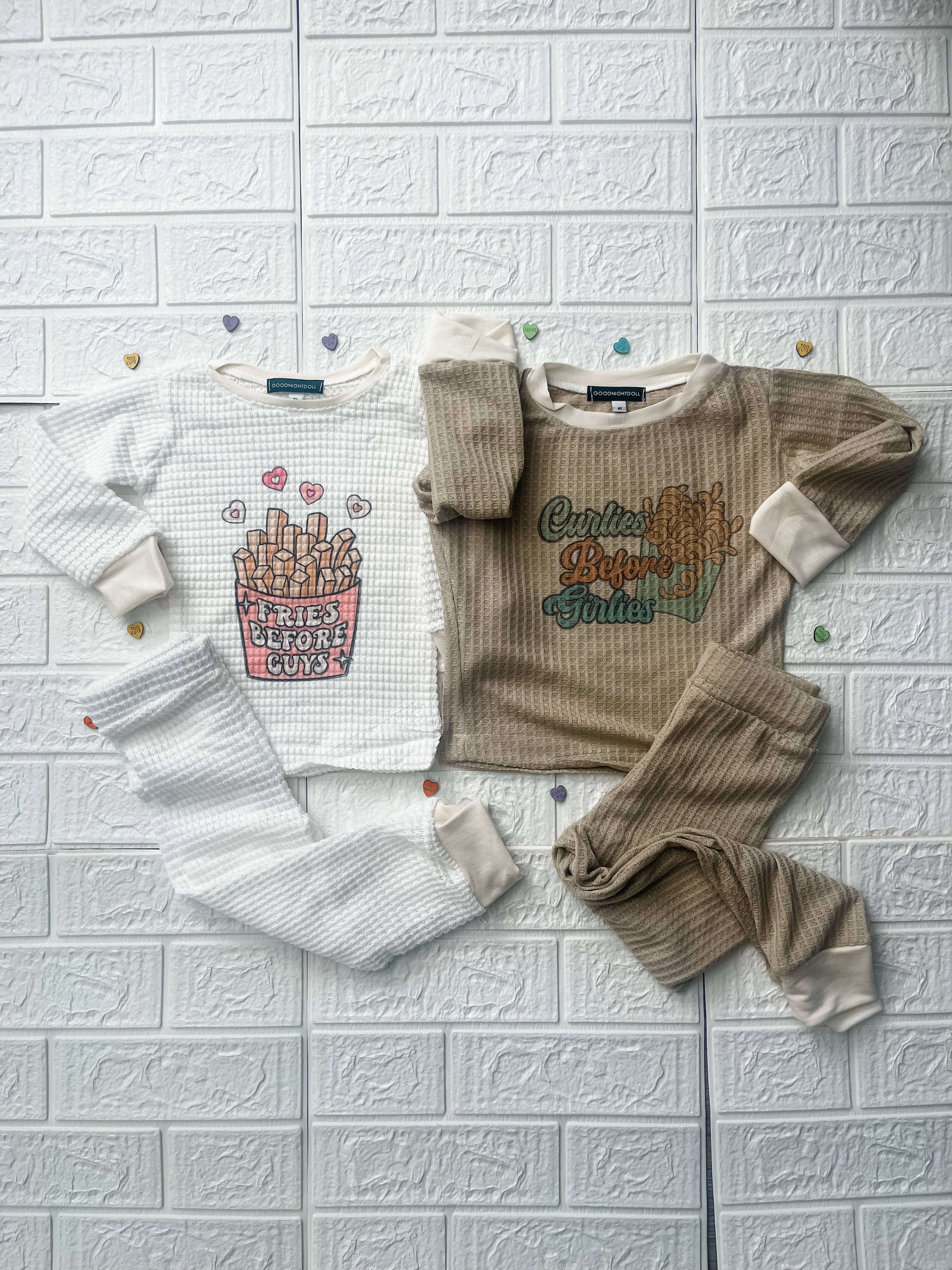 Goodnightdoll - Venta al por mayor Conjunto de pijama - Niños - Pijama tipo gofre | patatas fritas antes que los chicos, rizados antes que las chicas1