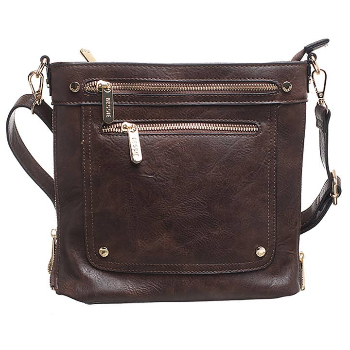 Bessie London - Venta al por mayor Bandolera - Mujer - BANDOLERA CON DOBLE BOLSILLO FRONTAL CON CREMALLERA25