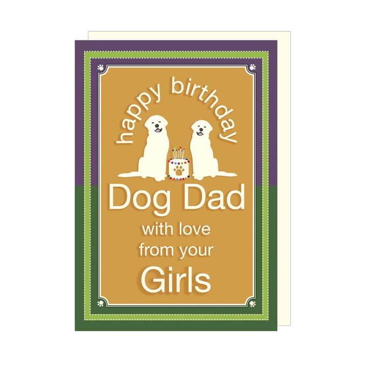 Cards From The Dog | Dad Girls Greeting Card for wholesale by The Little Dog Laughed