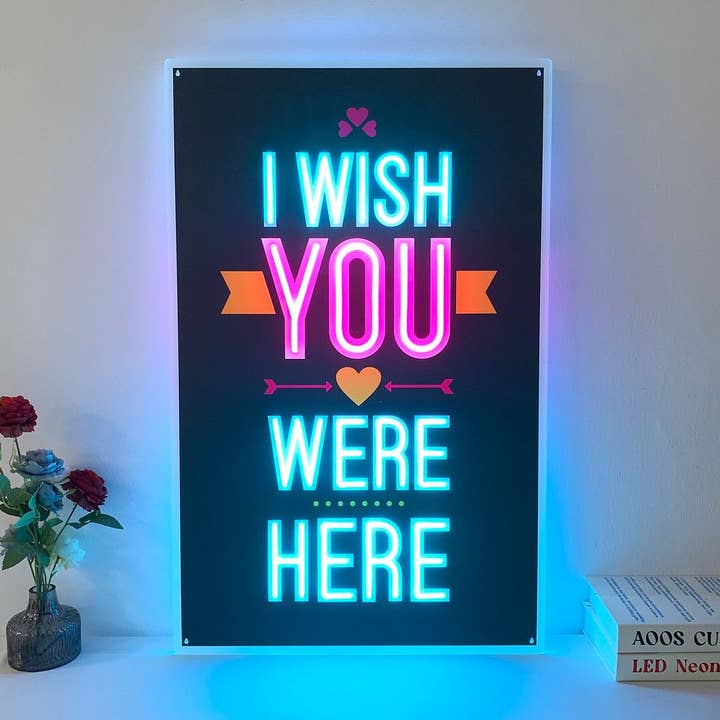 I Wish You Were Here Neon Sign for wholesale by Aoos Custom