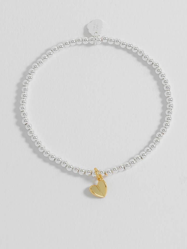 Folded Heart Sienna Bracelet - Gold Plated for wholesale by Estella Bartlett