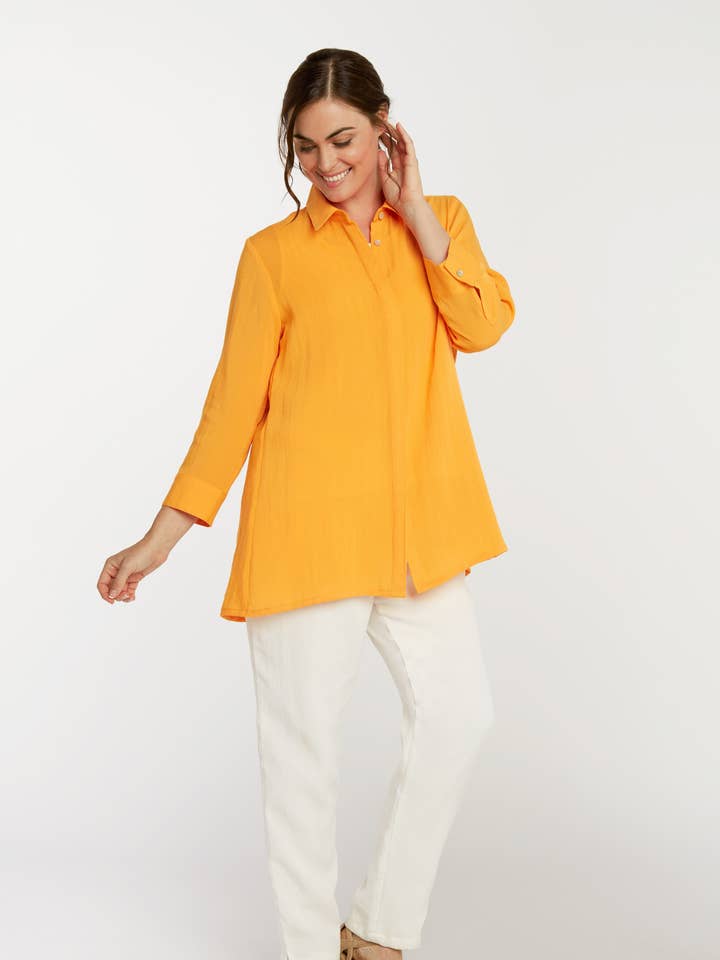 AA228 - Blusa Anna Marie in lino per la vendita all'ingrosso da parte di Fridaze