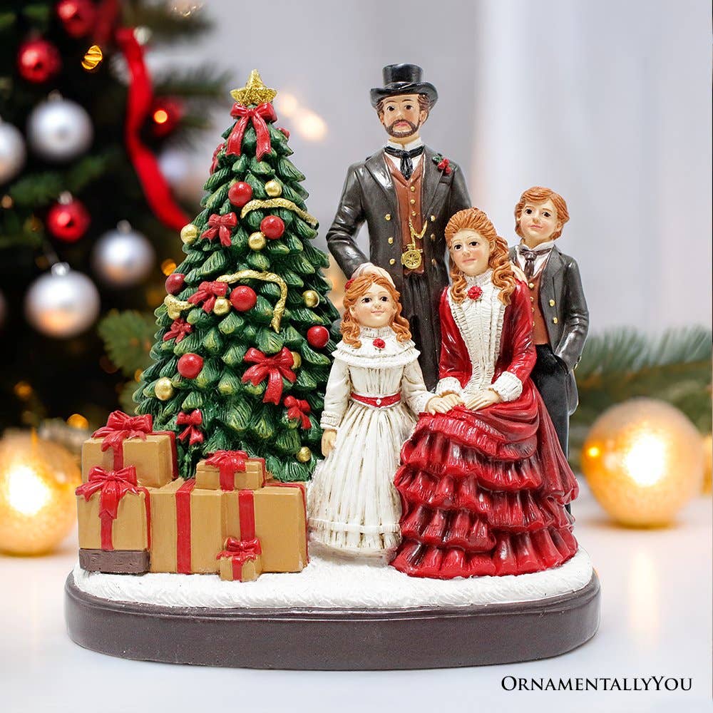 OrnamentallyYou - Wholesale Decorative Figurine - Elegant Victorian Christmas Family Figurine, Vintage Holiday0