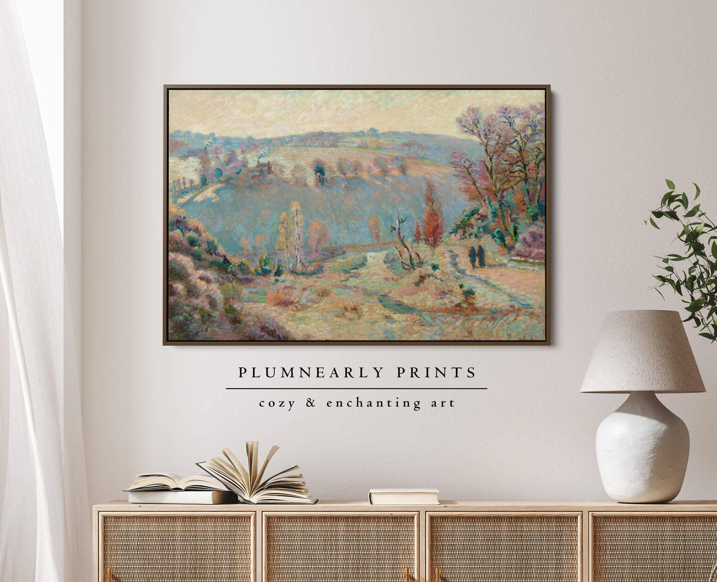 Plumnearly Prints - Wholesale Canvas Art - Buttercream Yellow Mountain Oil Painting Framed Canvas Art 21