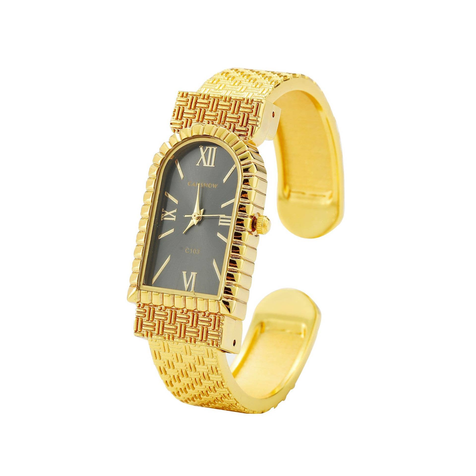 WoodWristCo - Wholesale Wrist Watch - Women's - Women Gold Plated Bangle Bracelet Watches2