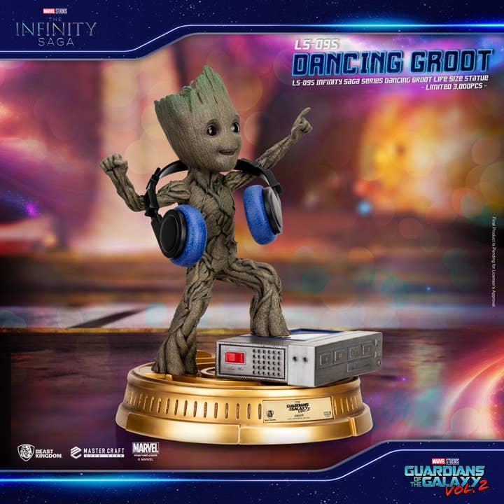 LM Treasures - Wholesale Decorative Figurine - Infinity Saga Series Dancing King Baby Groot 1:1 Life Size Statue