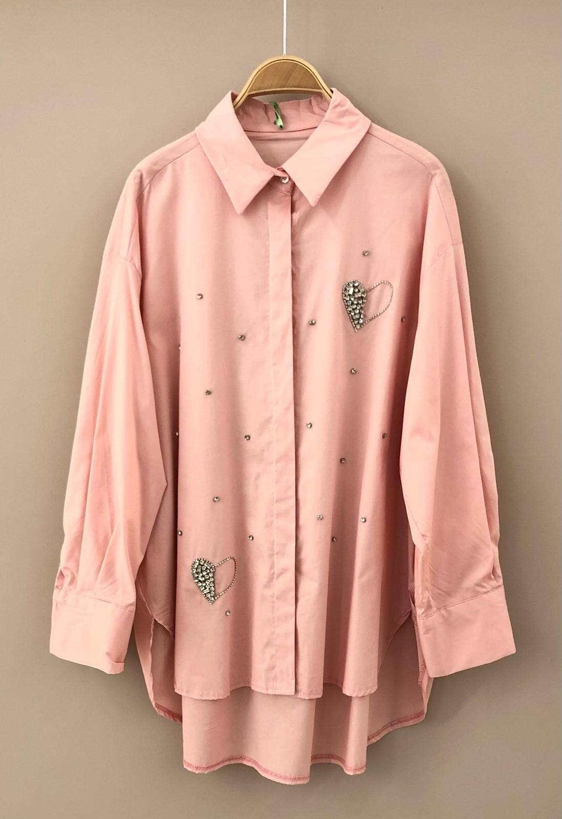 SWEET MAGIC MODA Y COMPLEMENTOS - Vendita all'ingrosso Camicia button down - Donna - CAMICIA TAGLIO OVERSIZE MANICA LUNGA CON DETTAGLI2