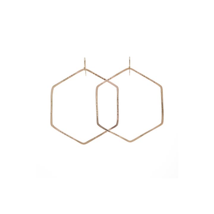 Cerceaux hexagonaux pour la vente par Kenda Kist Jewelry