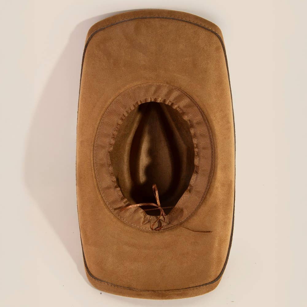 Anarchy Street - Vente Chapeau en feutre - femme - Chapeau de cowboy western avec bandeau de pierres ovales turquoises3