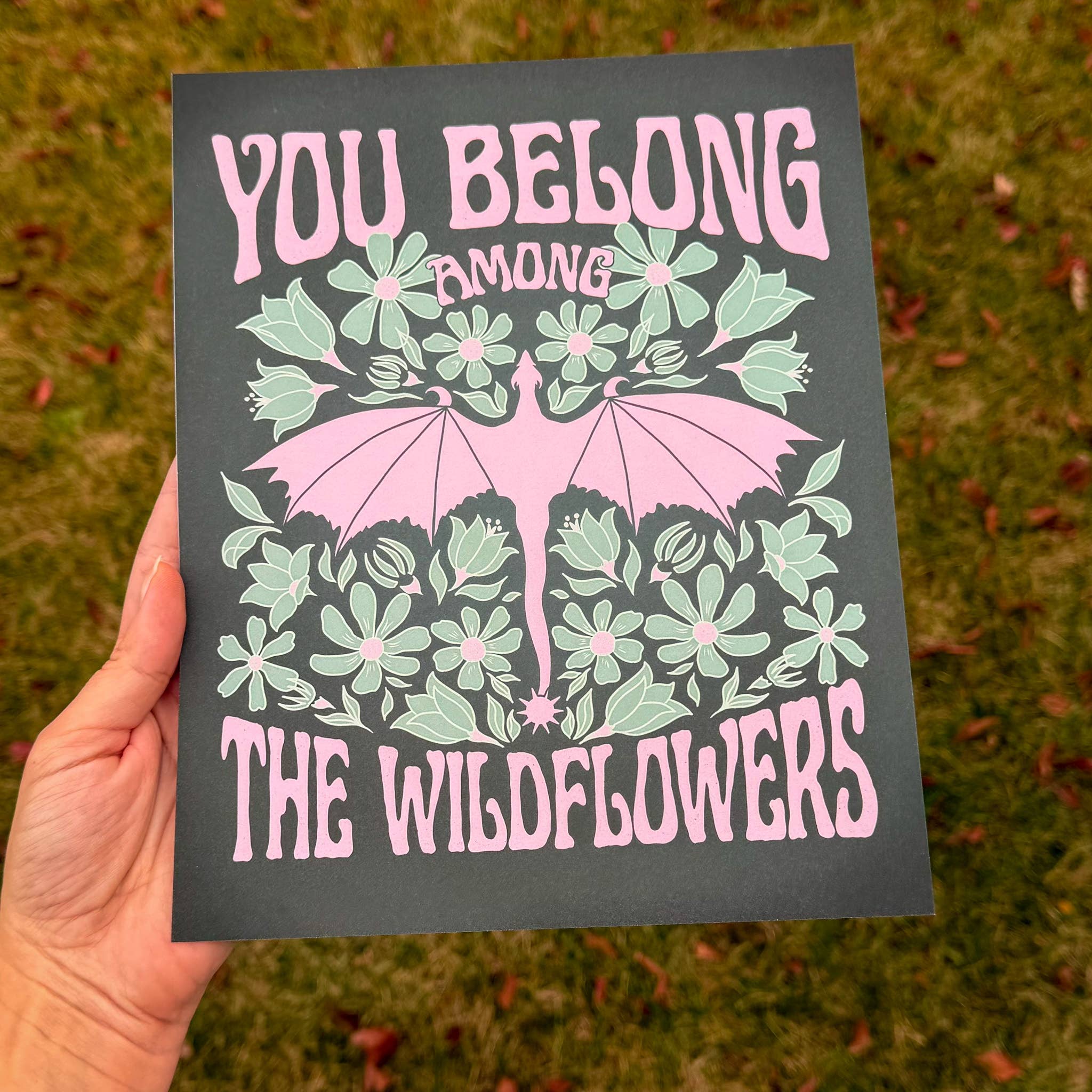 Well Read Babes - Wholesale Art Print - Throne of Glass Abraxos and Flowers Art Print Book Gift2