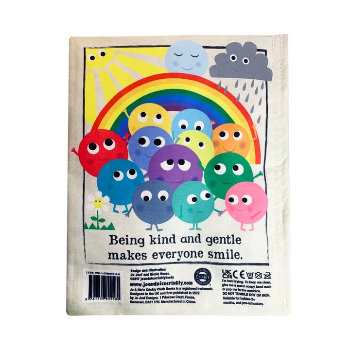 Jo & Nic's Crinkly Cloth Books - Wholesale Baby & Toddler Book (0-2) - Nursery Times Crinkly Newspaper - Rainbow of Emotions3