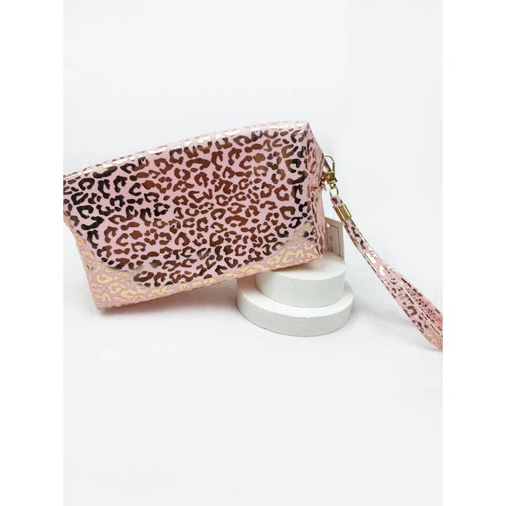 Love and Repeat - Wholesale Makeup/Cosmetic Bag - Waterproof Fabric Leopard Pattern Cosmetic Bag