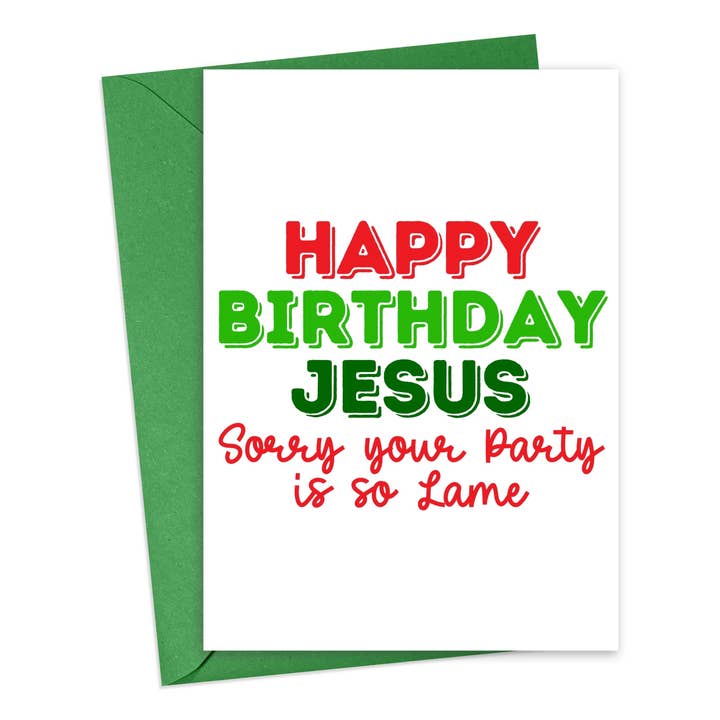 Funny Christmas Card Pop Culture Card Jesus Holiday Cards for wholesale by R is for Robo
