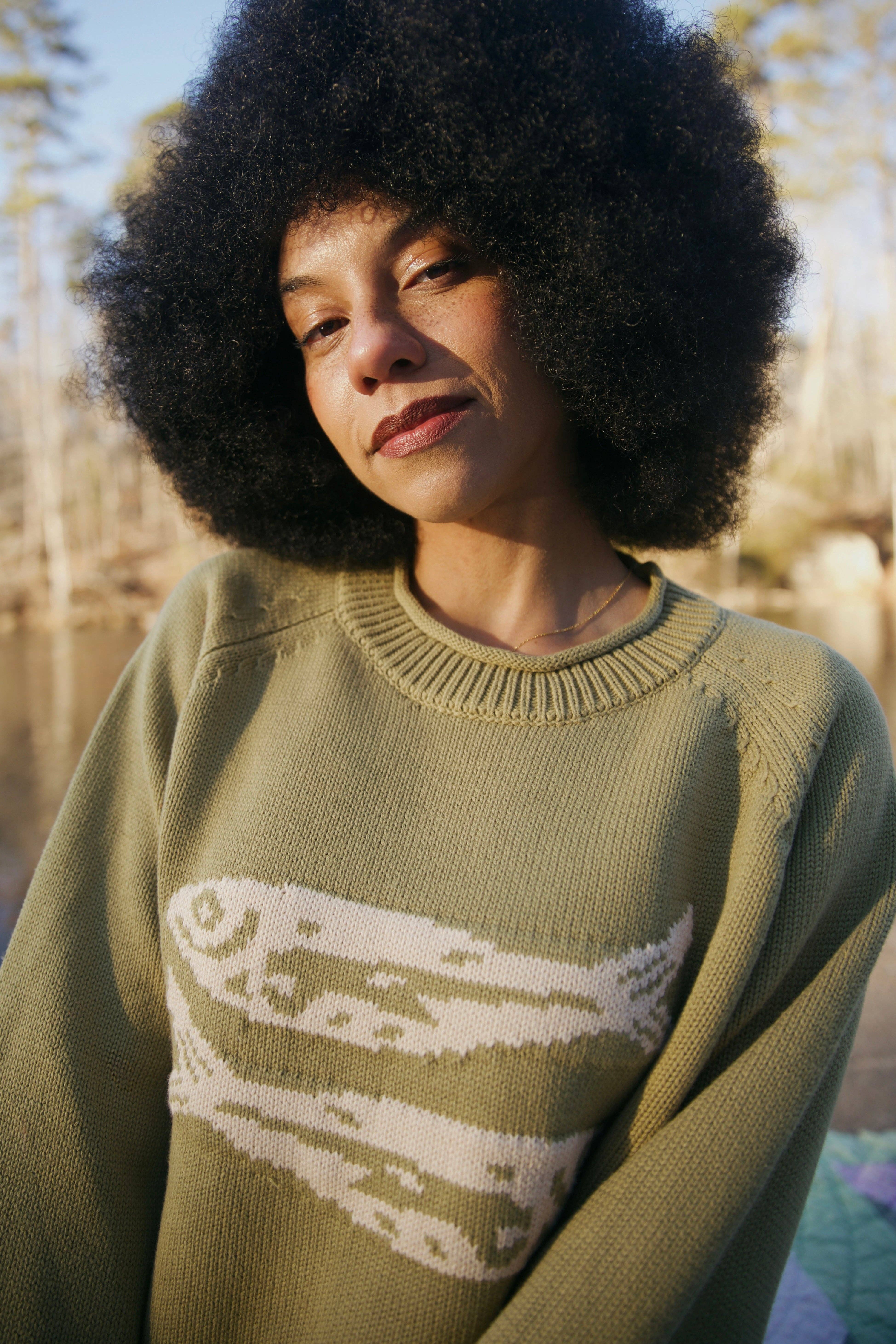 Beaten Path Co - Wholesale Knit Sweater - Unisex - GREEN COTTON FISH SWEATER14