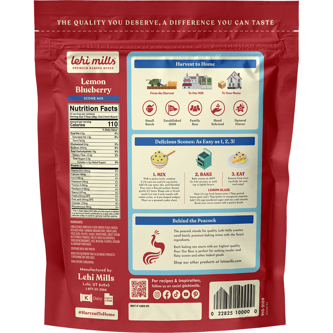 Lehi Mills - Wholesale Bread Mix - Lemon Blueberry Scone Mix1
