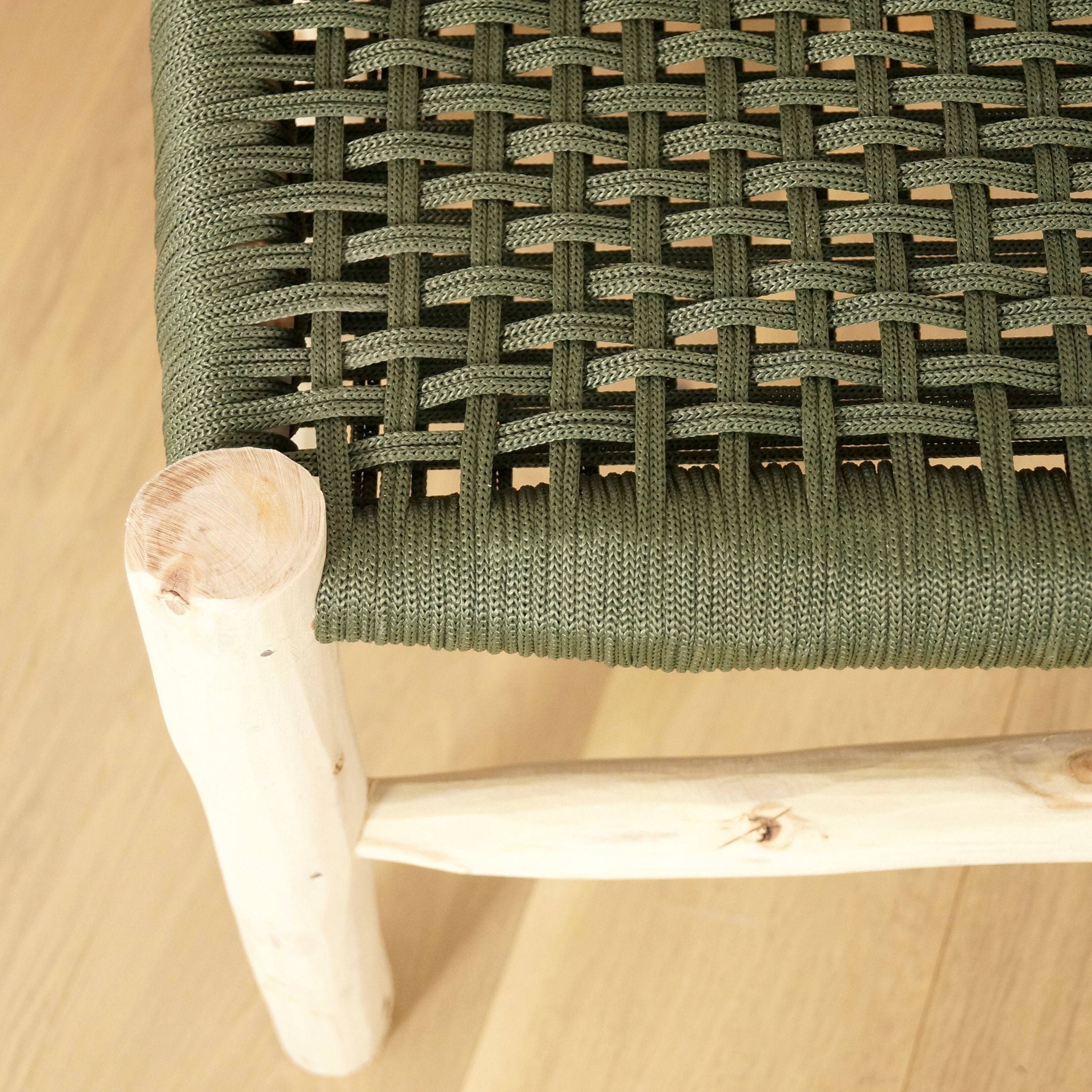 Bohome Living - Wholesale Bench - Wooden bench with green nylon seat3