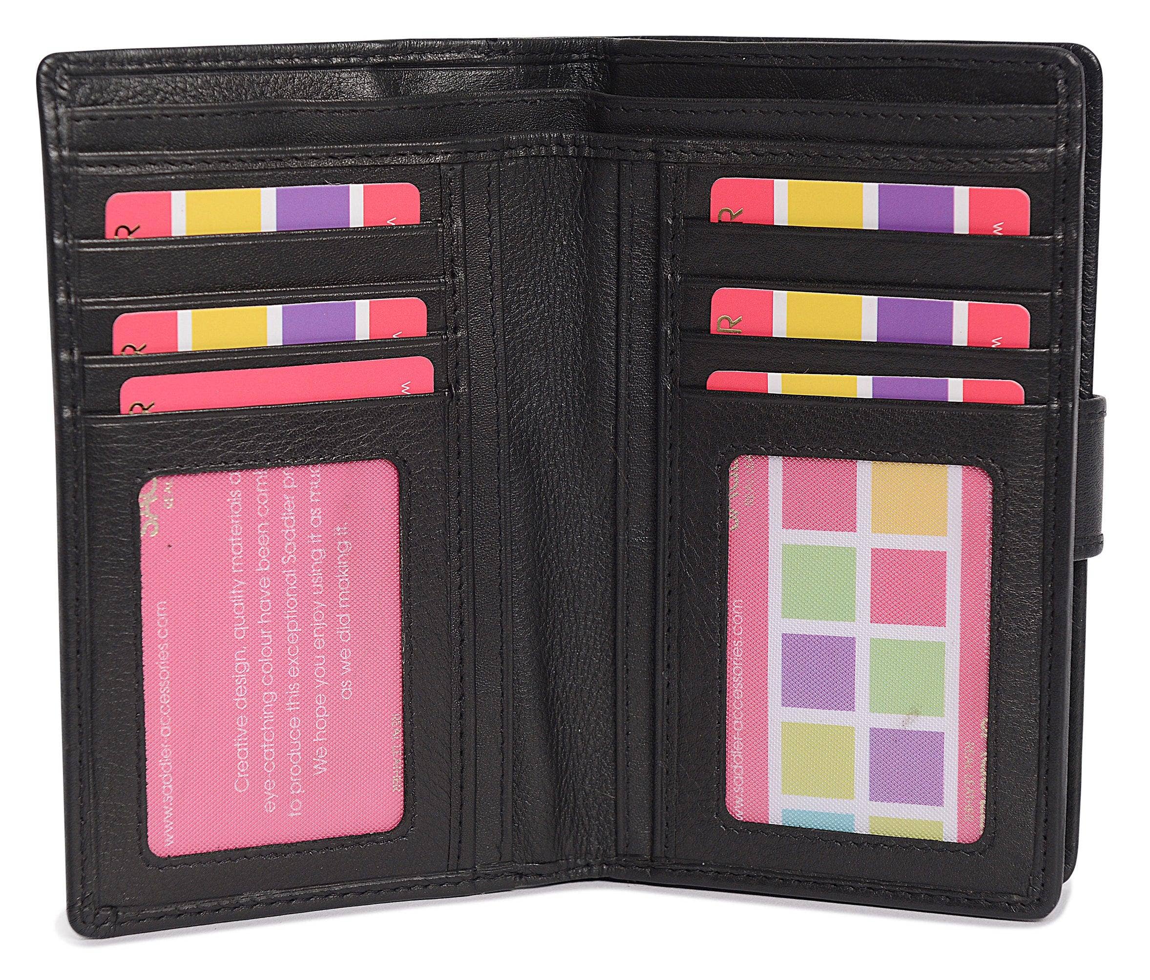 SADDLER - Wholesale Portemonnee - Dames - Middelgrote Leren Portemonnee "Holly" – Handgemaakt door Saddler | RFID Beschermd & in Cadeaudoos11