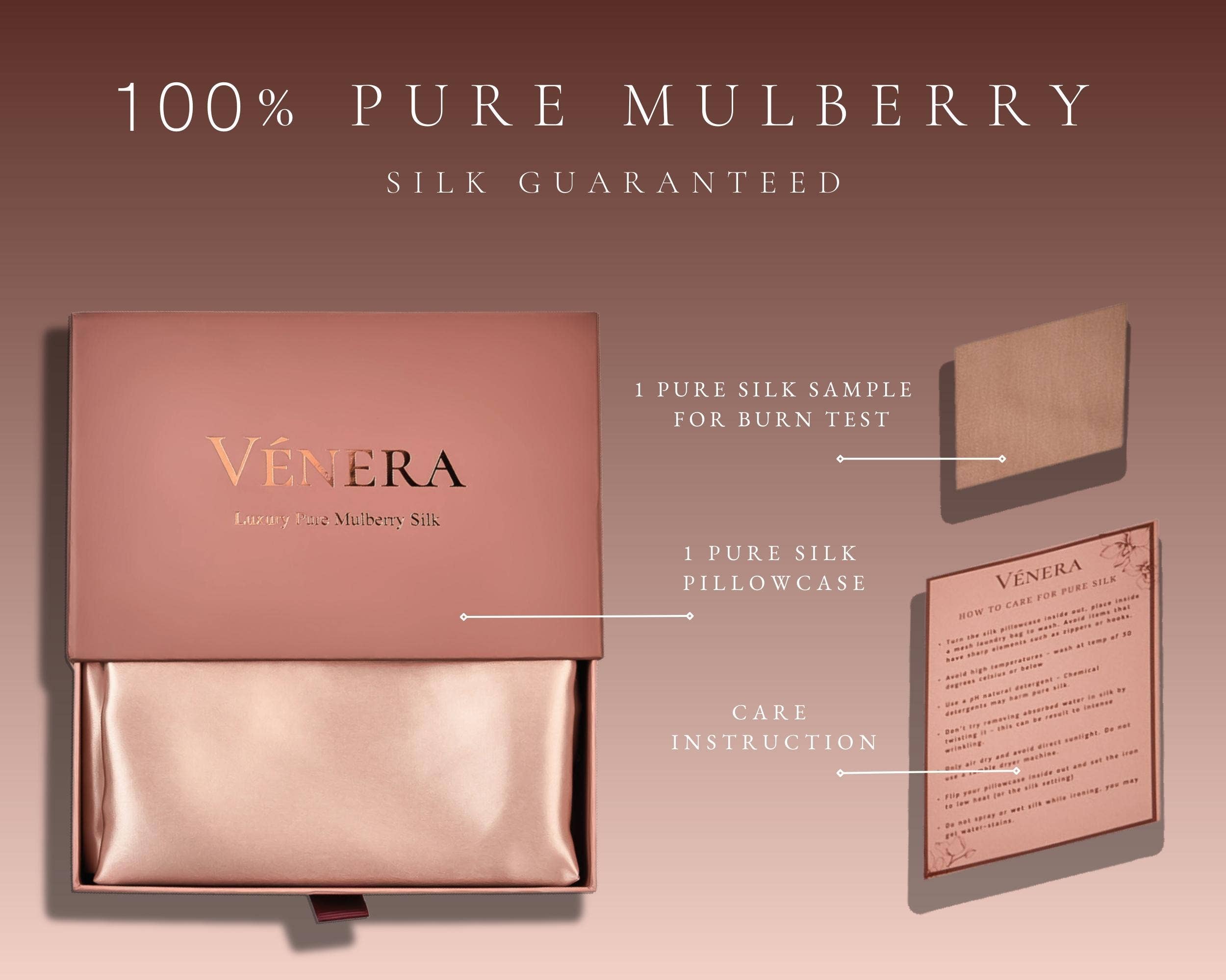 Vénera - Vente Taies/housses d'oreiller - Taie d'oreiller en pure soie biologique 100% - Caramel2