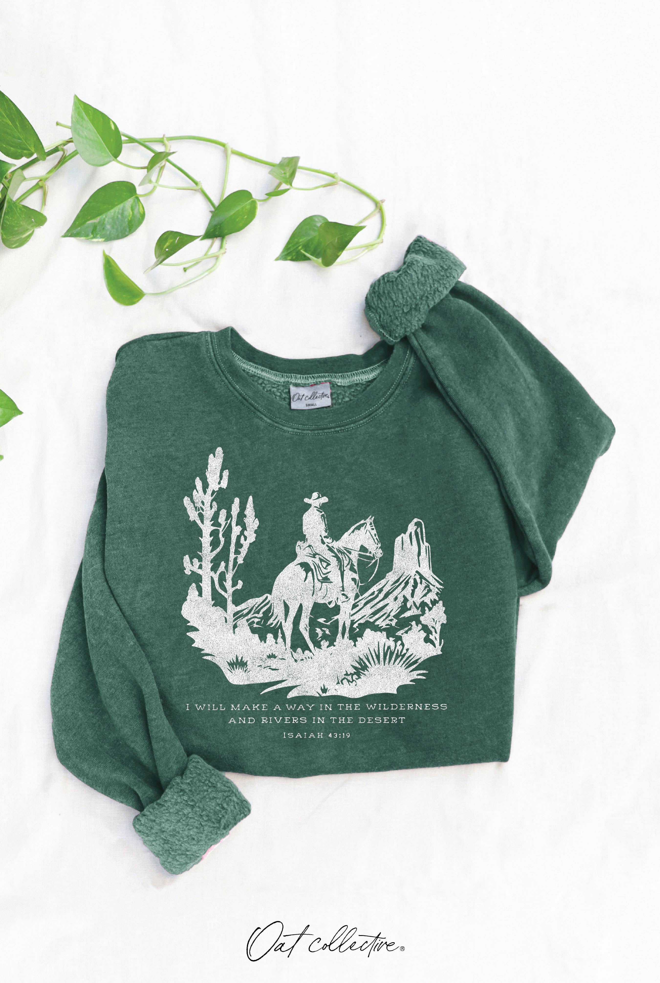 OAT COLLECTIVE - Wholesale Graphic Sweatshirt - Women's - I WILL MAKE A WAY   Mineral Graphic Sweatshirt9